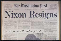 Interpreting the Visual Record Nixon s resignation As President Nixon boarded a helicopter to leave the White House, the Washington Post announced his resignation.