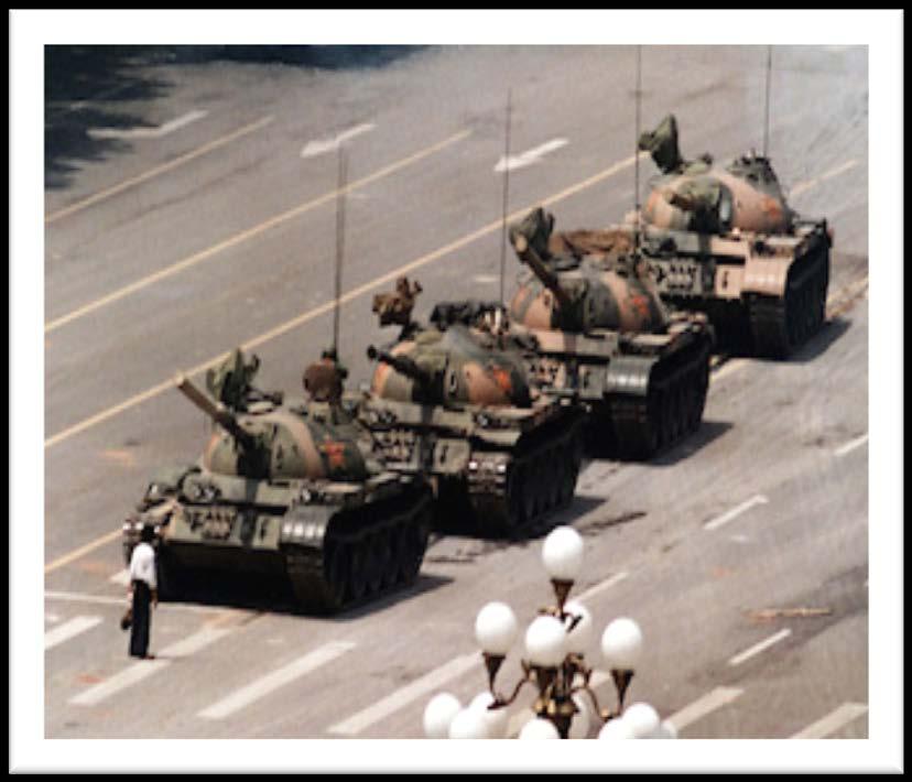 In June 1989, a series of protests were staged in Tiananmen Square in Beijing, China.