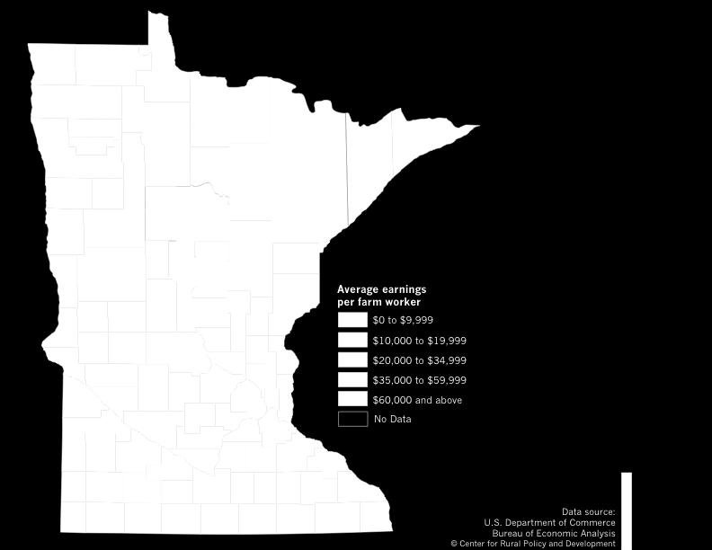 Average earnings in farming, 2011 Farming has had a strong presence in Minnesota