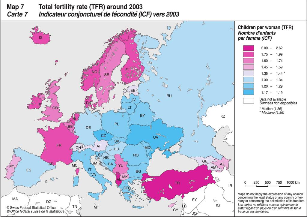 Introduction Figure 11 Ten highest and ten lowest total cohort fertility rates in Europe, birth cohort 1965 Cyprus Albania Azerbaijan TFYR Macedonia