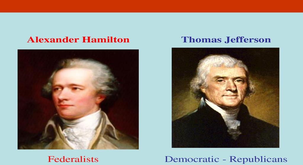 Rise of Political Parties Thomas Jefferson strongly opposed Hamilton
