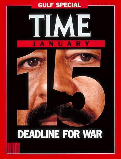 2The TIME Magazine Cover depicting the deadline given to Iraq by the Security Council A devastating attack, carried out on January 16, 1991, against Iraqi armed forces and its targets in Kuwait was