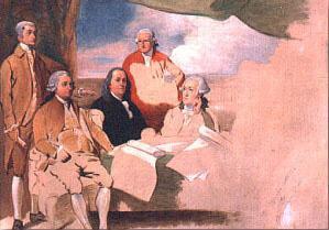 John Adams, Ben Franklin, Henry Laurence and William Temple