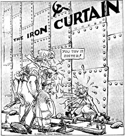 1. What is the iron curtain? 2.