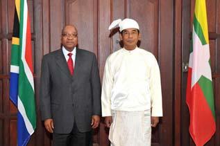 6 On July 12 th 2011, U Myint Naung s credentials were presented to and accepted by the President of the Republic of South Africa, Jacob Zuma.