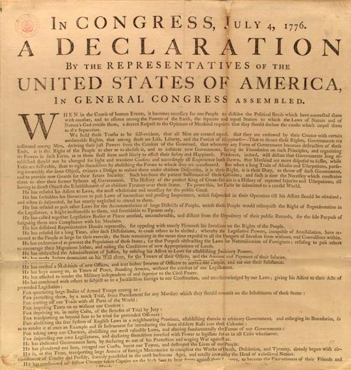 Declaration of Independence Justified colonial rebellion Written by Jefferson Based heavily on