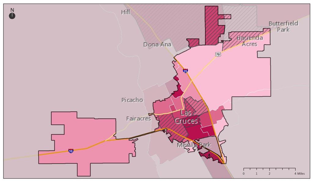 An Equity Profile of Las Cruces PolicyLink and PERE 62 Connectedness Concentrated poverty a challenge for communities of color The percent of the population in Las Cruces that lives below the poverty