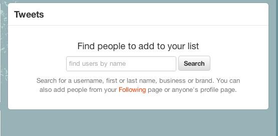 Select users to follow.