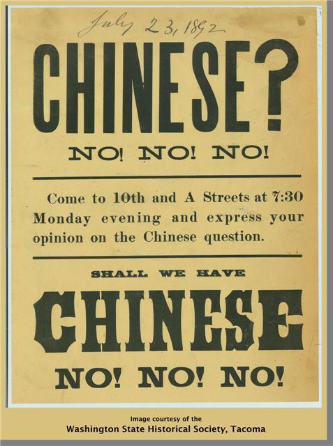 Things were about to change, in 1882 the Chinese Exclusion Act (1882) was passed.