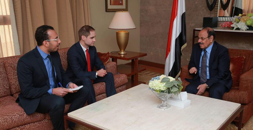 Topics of common interests including situations in our country and the region were a central focus of President Hadi s conversation with the Russian diplomat.
