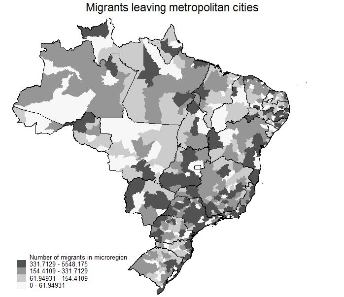 22 Figure 1: Map of greater regions and metropolitan cities of Brazil.