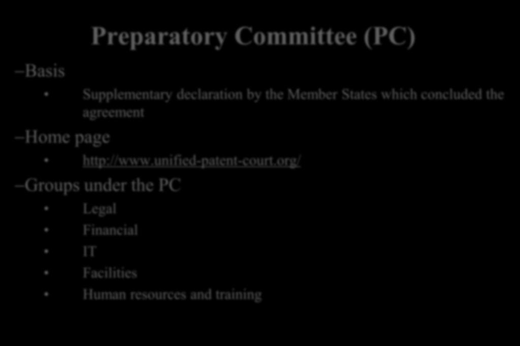 Basis Preparatory Committee (PC) Supplementary declaration by the Member States which concluded the agreement Home