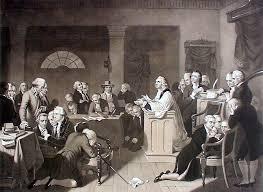 The Continental Congress Responds The 1774 Continental Congress met in Philadelphia Declaration of Rights and Grievances- Repudiated the Declaratory Act of 1766 Threat of aggressive boycotts