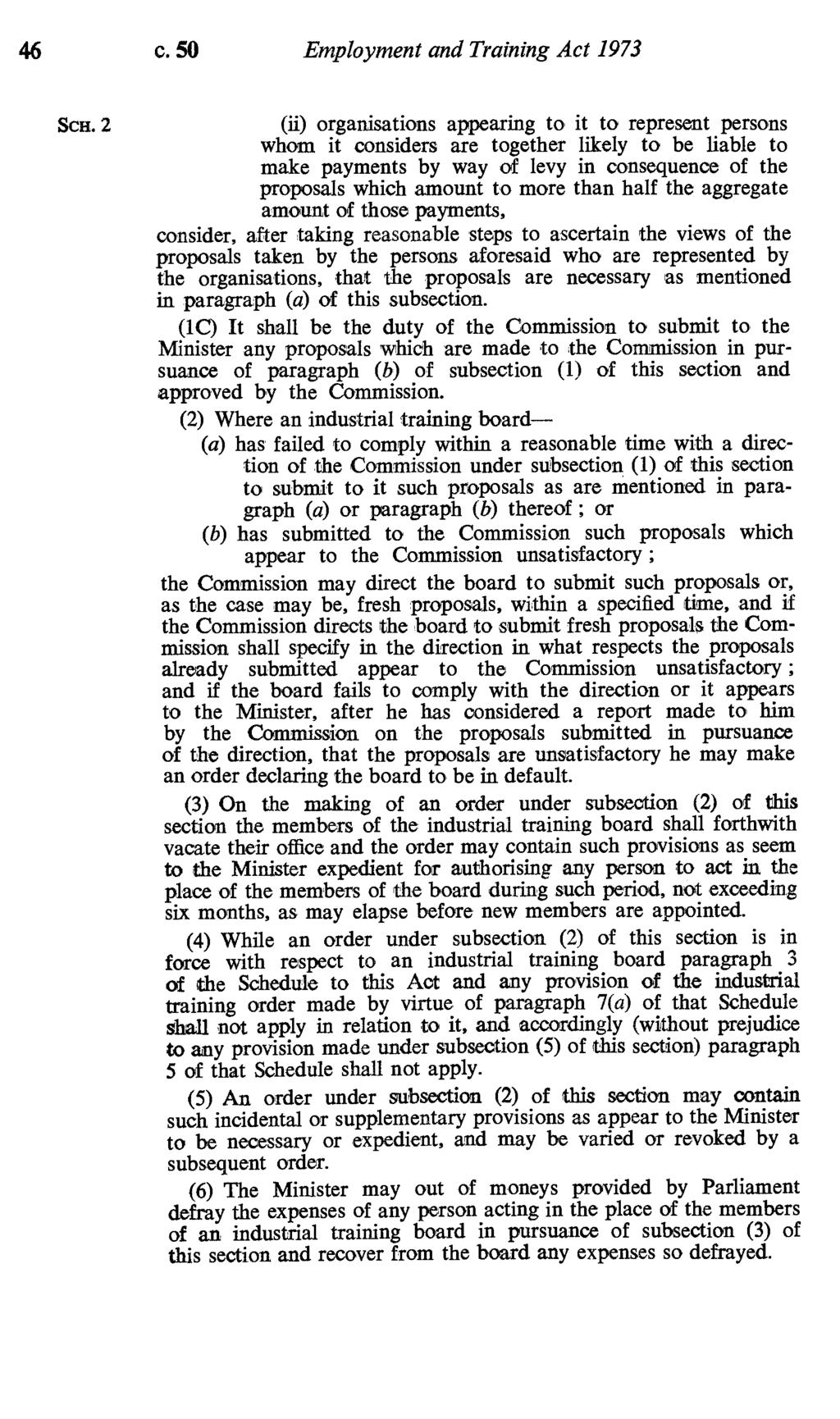 46 c. 50 Employment and Training Act 1973 SCH.