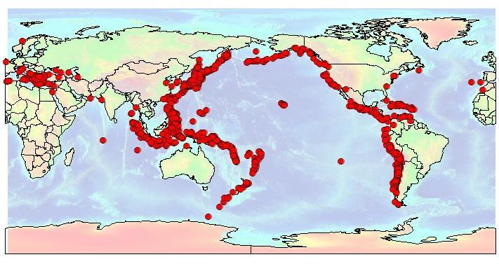 Where do destructive tsunamis occur?