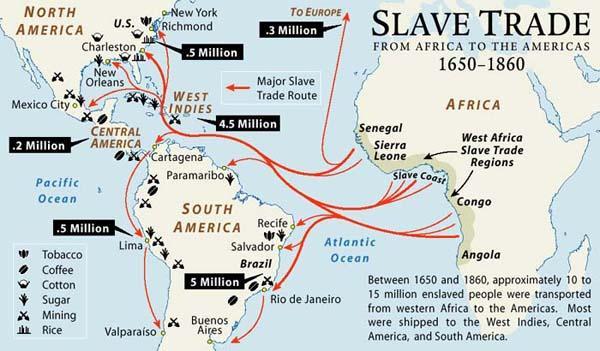 ii. Forced migration has accompanied war and the persecution of people throughout most of history 1. Example: The Atlantic Slave Trade a. Between 1500 and the mid 1800s b.