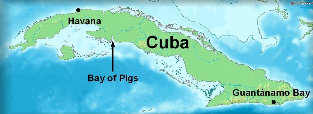 The Bay of Pigs and the Cuban Missile Crisis (1961) -Shortly after taking office, U.S. President John F.
