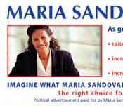 To encourage voters to elect Maria Sandoval to Congress c. To convince voters to support Maria Sandoval for governor d. To convince voters not to elect Maria Sandoval 28.