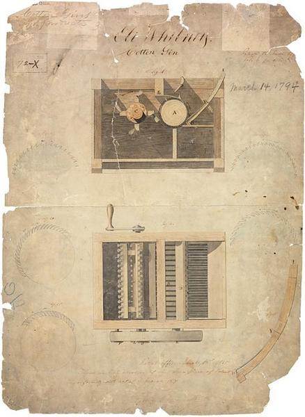Eli Whitney's Patent for the Cotton Gin Citation: Eli Whitney's Patent for the Cotton Gin, March 14, 1794; Records of the Patent and Trademark Office; Record Group 241, National Archives.
