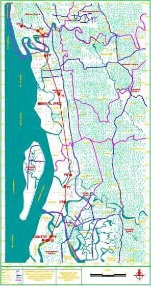 (Source: JICA Study Team) Figure 1-2 Route of the proposed transmission line Table 1-1: Area covered by the proposed transmission line District Upazila Union Chittagong Cox's