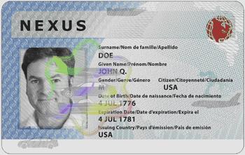 NEXUS Card The NEXUS program allows pre-screened travelers expedited