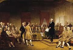 The Philadelphia/Constitutional Convention George Washington held a meeting at (his home) to discuss fishing rights while they were chatting, many of the attendees of this meeting and suggested