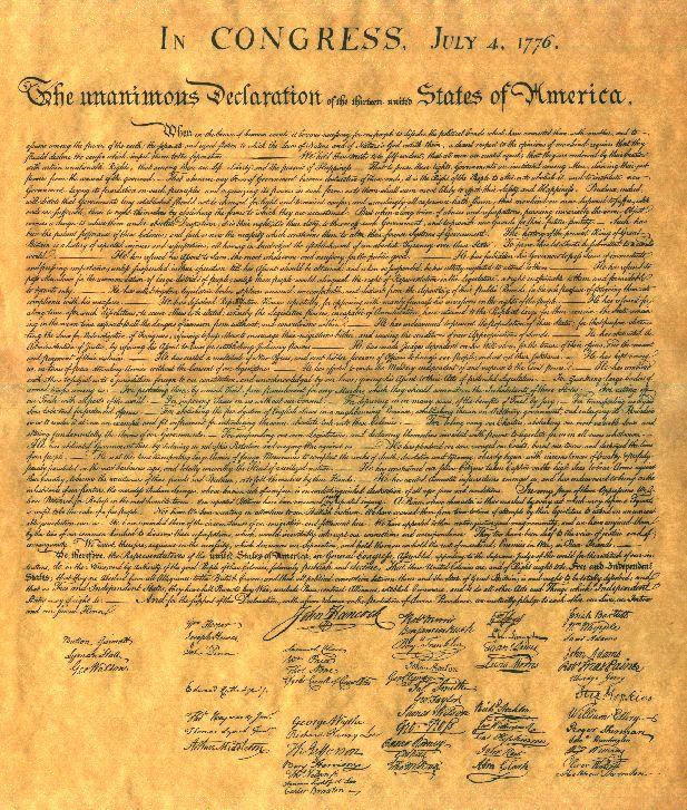 American Revolution1 (7).notebook The Declaration of Independence Read the Declaration of Independence (pg. 109) and answer the following questions 1776 1. what is meant by "self evident"?