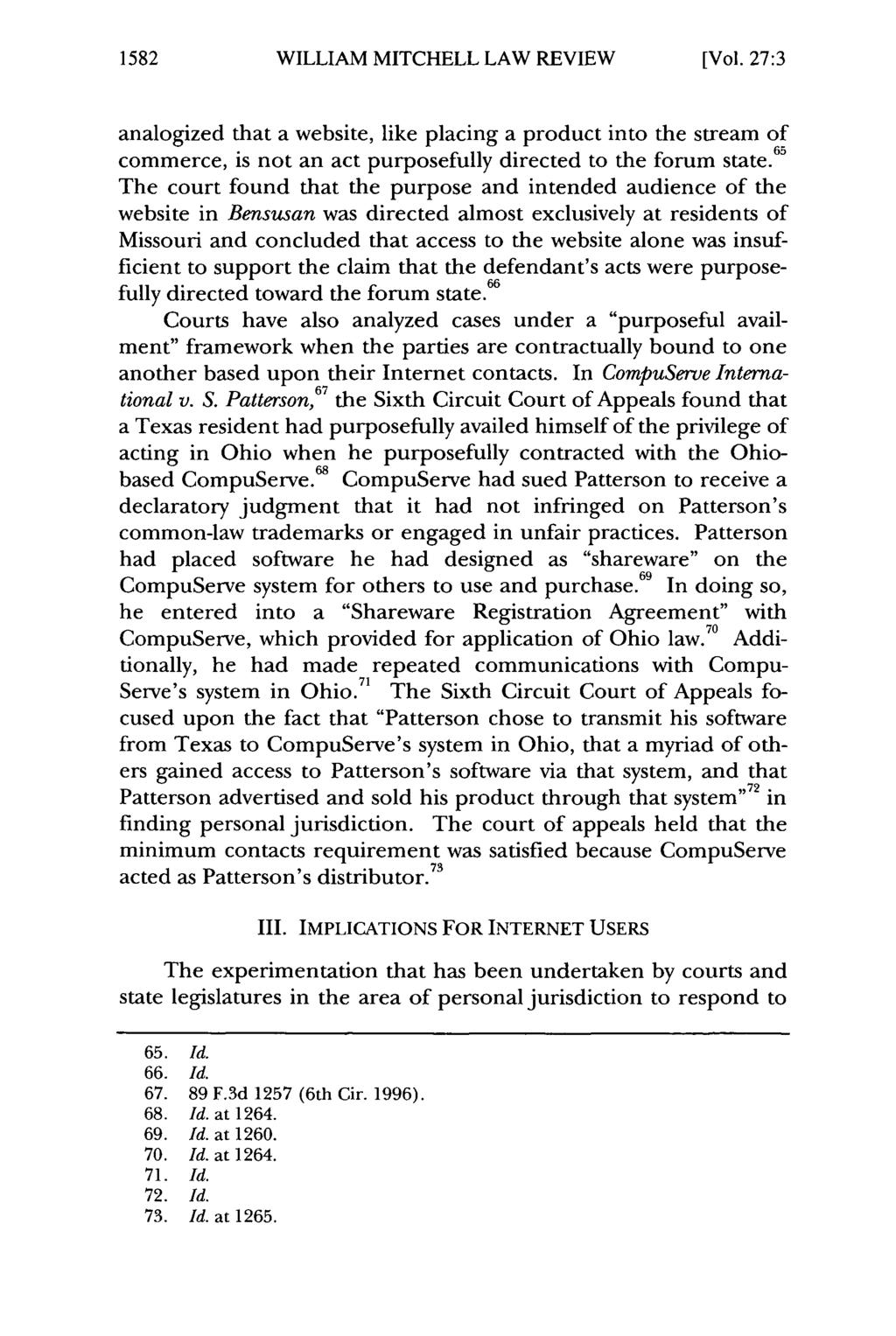 1582 William WILLIAM Mitchell Law MITCHELL Review, Vol. 27, LAW Iss. 3 REVIEW [2001], Art. 13 [Vol.