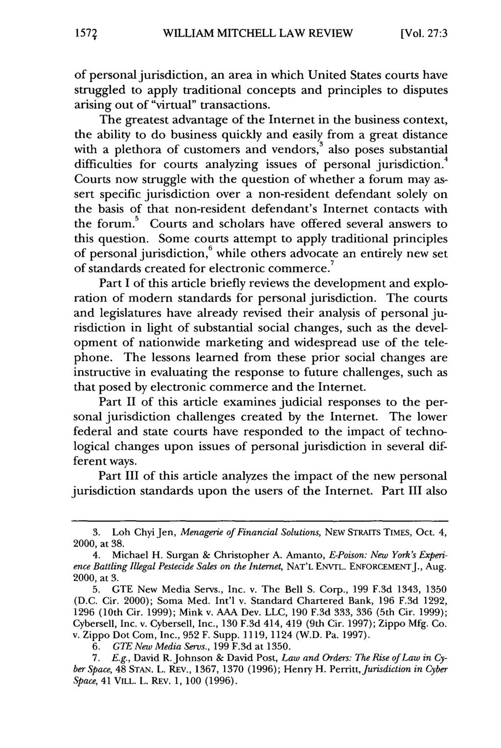 157; William WILLIAM Mitchell Law MITCHELL Review, Vol. 27, LAW Iss. 3 [2001], REVIEW Art. 13 [Vol.