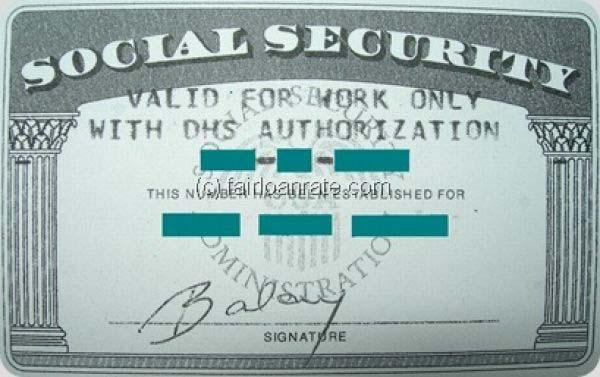 Form I 9: Section 2 Document Examples: Annotated Social Security Card Annotated