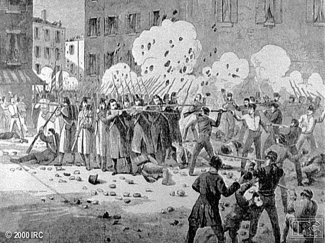 The first regiment called up by Lincoln was attacked by a prosouthern mob in Baltimore, MD on April 16, 1861.