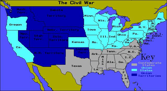 The South 11 states (not all of the slave states in the Union) Population 9 million (3.8 million slaves; 1.