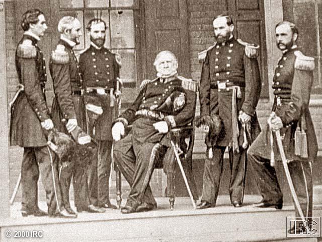 The Northern Commanders General Winfield Scott (seated) was the General- In-Charge of the Union Army when war broke out.