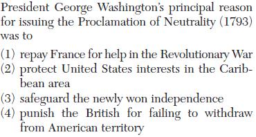 Issues the Proclamation of Neutrality to isolate the U.S.