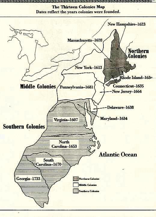 Chapter I Colonial Period A.) The Thirteen Colonies New England Colonies: influenced by good harbors, abundant forests, rocky soil and a short growing season.