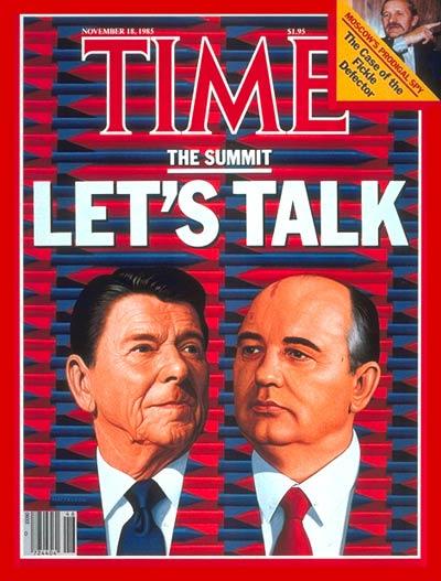 In 1985, President Reagan and Prime Minister Mikhail Gorbachev began