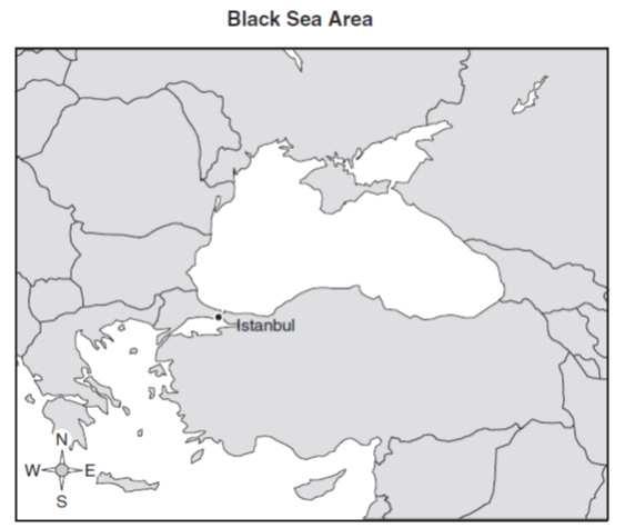 36 Istanbul s relative location, shown on the above map, contributed to its