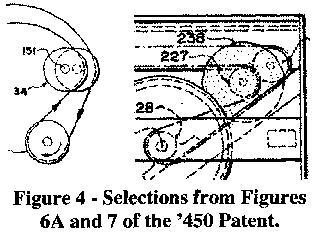 At the hearing before this Court, the patentee explained that the claimed invention could work without double pulleys or double sprockets by using an alternative configuration: "If we had the motor