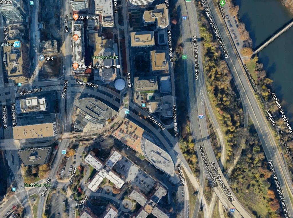 Figure 1: Aerial View 1100 Wilson Blvd Building N Site Plan Boundary Source: Google Maps DISCUSSION: The following details the proposed site plan amendment and staff assessment of the proposal: