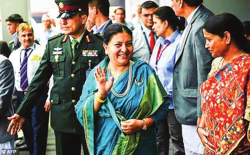 10 WORLD 14 MARCH 2018 Nepal s first female president wins second term KATHMANDU Nepal s lawmakers on Tuesday elected President Bidya Bhandari for a second term, extending the tenure of the Himalayan