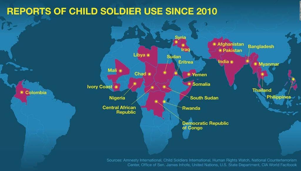 VULNERABLE ONES Children Child Soldiers In war ravaged places children are sometimes kidnapped and forced into being soldiers