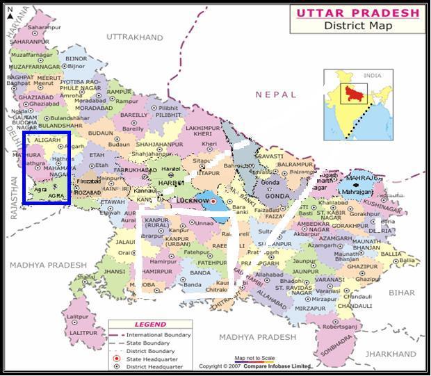 1 Index Map of the Project Area INDIA UTTAR