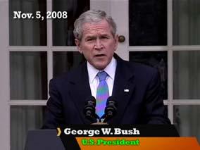 Bush press conference 4. 00:30 Footage of George W.