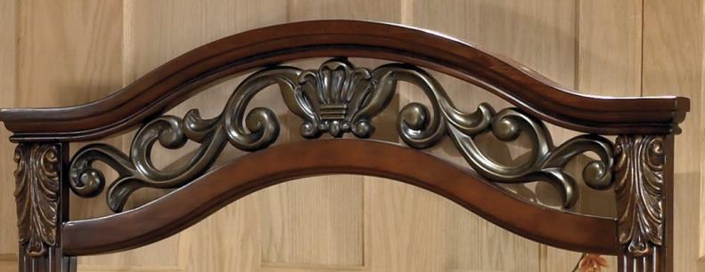 A visual comparison of the ornamental woodwork and metalwork on