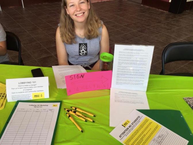 org for speaker suggestions; Table in a well-traveled area of school, talking to students about refugees and gathering signatures of people who are interested in refugee rights; Working with the