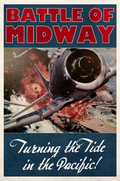 Midway (1942) US used cracked Japanese codes to surprise Japan s Navy near MIdway, sinking