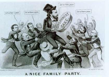JACKSON S DEMOCRACY Spoils System - replaced cabinet members with strong supporters (friends, not