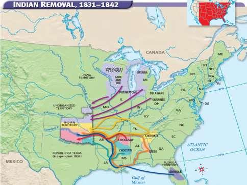 TRAIL OF TEARS Jackson disagreed with this ruling Forced Natives to relocate to the West Trail of Tears 16,000 people Many were forced to start marching in summer Many died