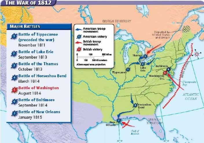 WAR OF 1812 Fought between