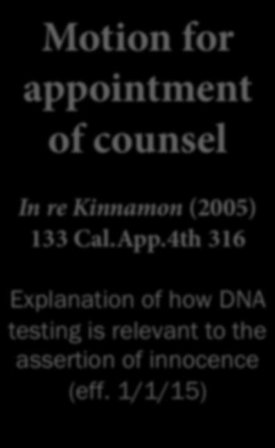 the crime 7 4th 316 Explanation of how DNA testing is relevant to the assertion